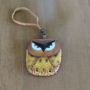 Owl Shaped Leather Wristlet